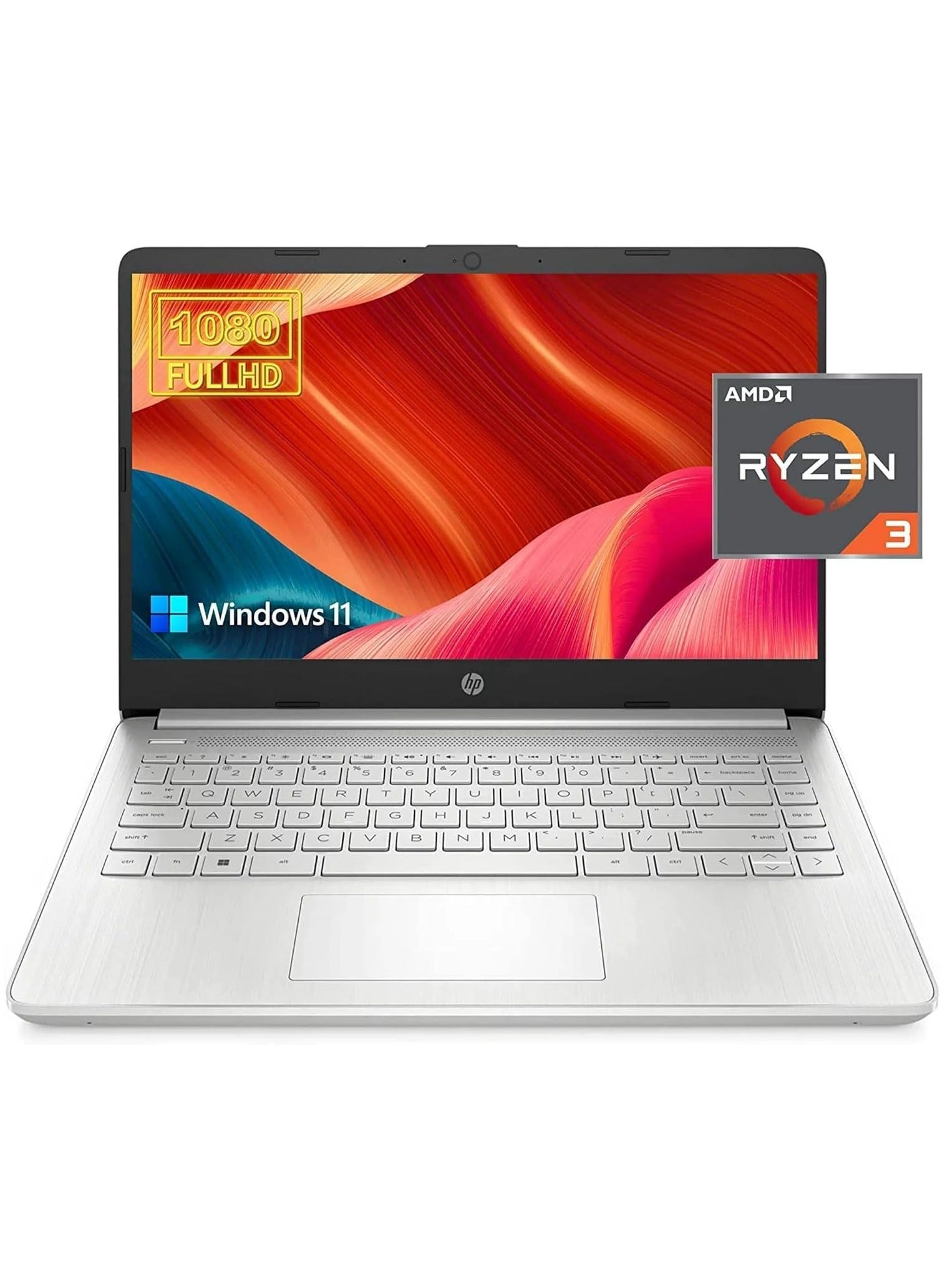 2023 Newest 14-inch FHD Display Laptop, AMD Ryzen 3 Processor/16GB RAM/512GB SSD/AMD Radeon Graphics/Windows 11/ English Silver