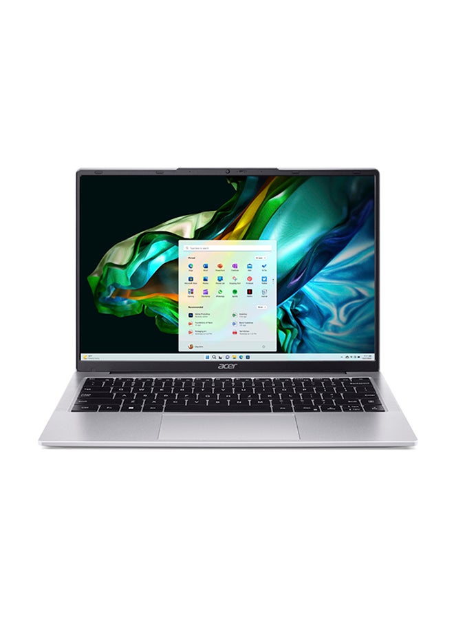 Aspire Lite AL14 Laptop 14-Inch WUXGA IPS Display, Intel Core i3-N300 Octa Core Upto 3.80GHz/8GB DDR5/512GB SSD/Intel UHD Graphics/Windows 11 Home/ English/Arabic Silver