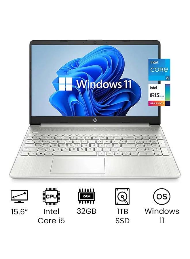 Newest Slim 15-DY2093WM Professional & Business Laptop With 15.6-Inch FHD Display, Core i5-1135G7 Processor/32GB DDR4 RAM/1TB SSD/Intel Iris Plus Graphics/Windows 11 English Silver