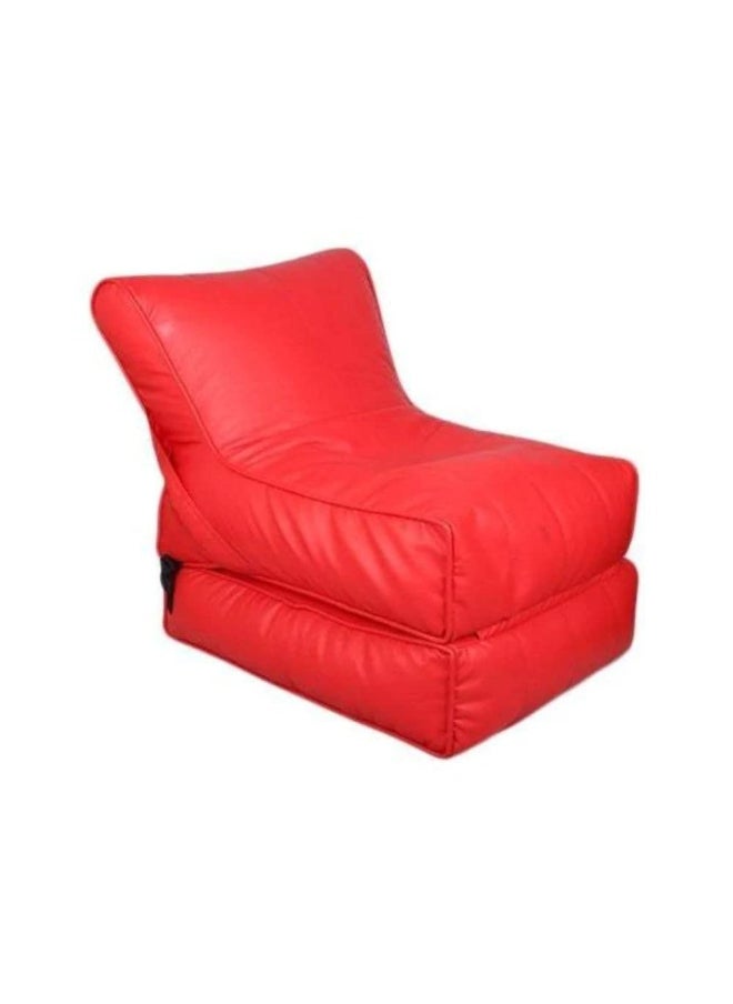 Bean Bag Bed Chair Sofa Bed Leather Wallow Filp - Out Lounger Relaxing Bed Chair Relaxer Ideal For Hostels Hotel Hospitals Red