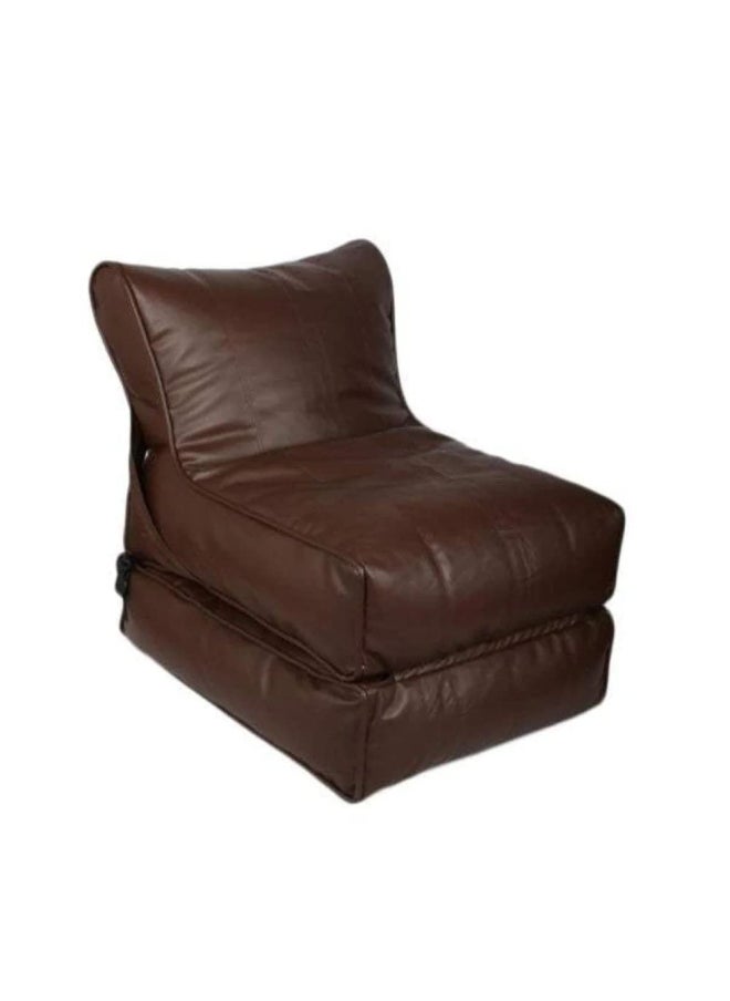 Bean Bag Bed Chair Sofa Bed Leather Wallow Filp - Out Lounger Relaxing Bed Chair Relaxer Ideal For Hostels Hotel Hospitals Brown