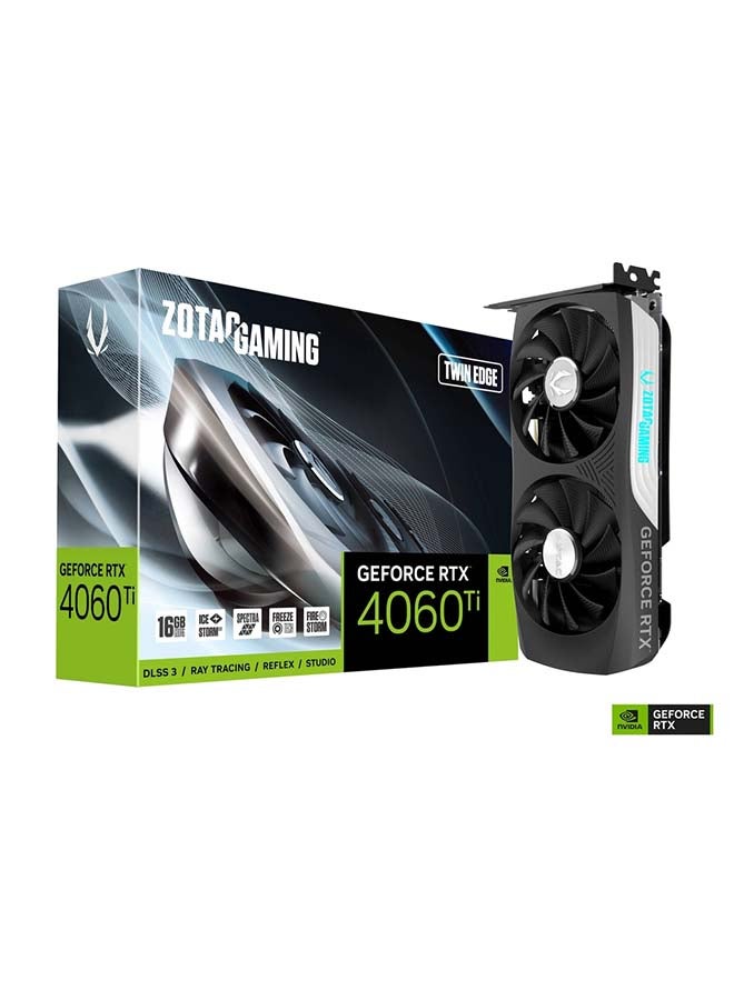 GAMING GeForce RTX 4060 Ti Twin Edge Graphics Card, 16GB GDDR6 128-Bit Memory, 2535MHz Boost Clock, 4352 CUDA Cores, 18 Gbps Memory Clock, PCI Express 4 0 x8, Black...